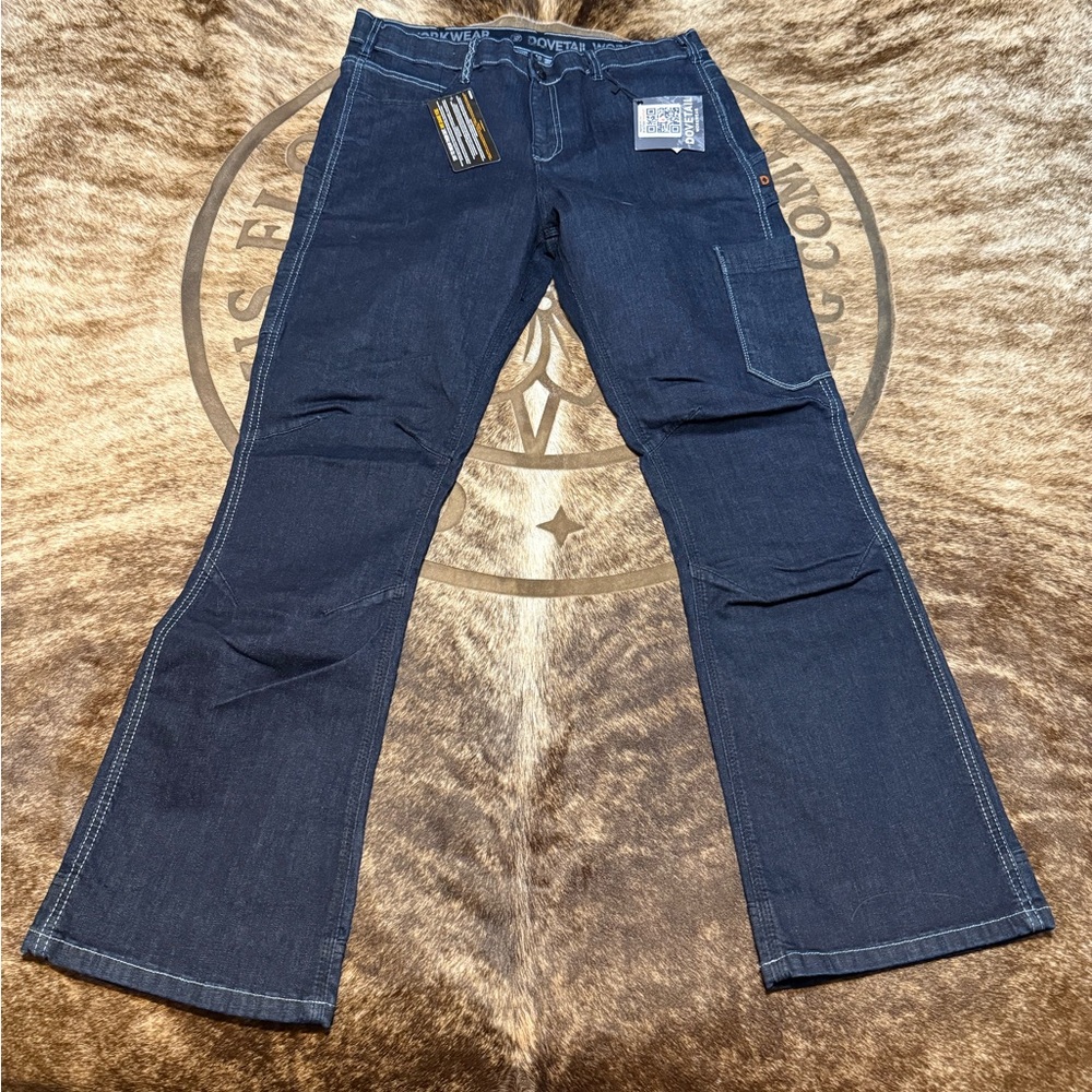 Women’s Dovetail Workwear Boot Cut Jeans Classic Denim Style size 20 Tall
